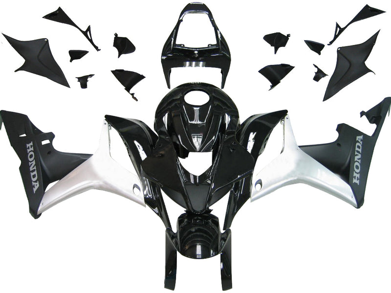 Fairings 2007-2008 Honda CBR 600 RR Black & Silver Honda  Generic