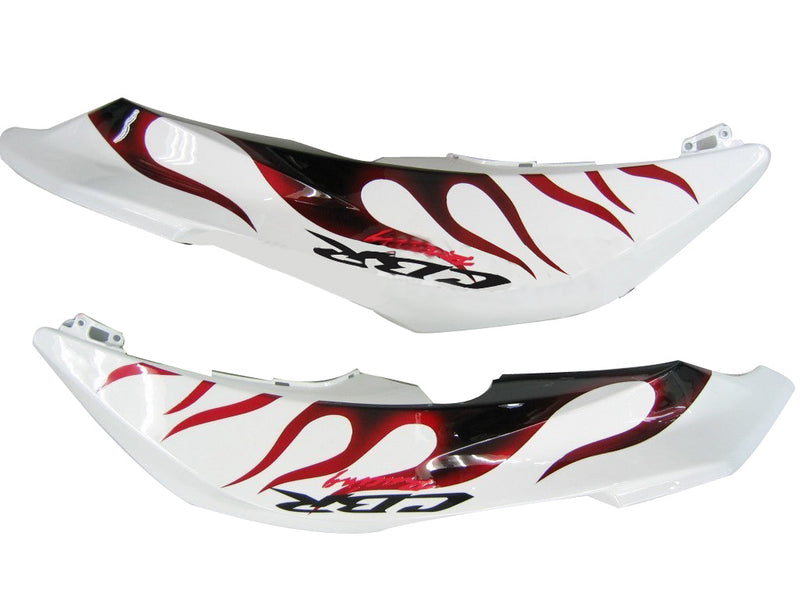 Fairings 2007-2008 Honda CBR 600 RR White Black&Red Flame CBR  Generic