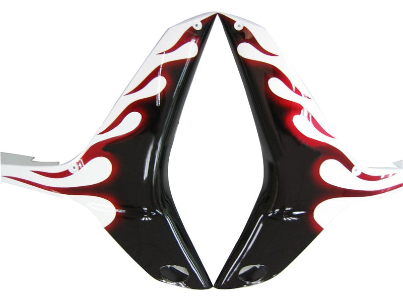 Fairings 2007-2008 Honda CBR 600 RR White Black&Red Flame CBR  Generic