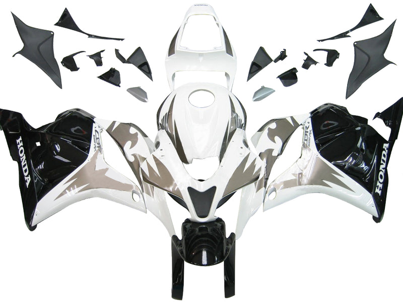 Fairings 2009-2012 Honda CBR 600 RR White Silver Black Tribal Racing Generic