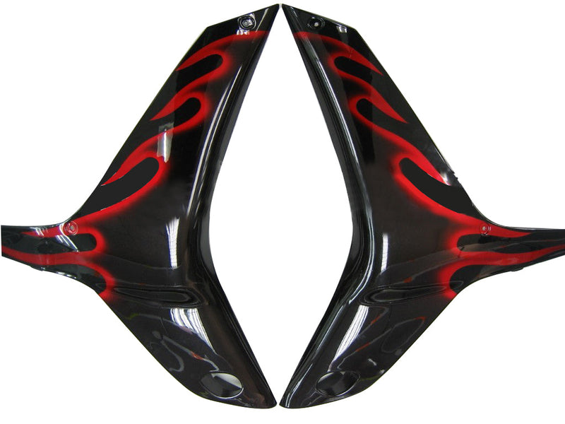 Fairings 2009-2012 Honda CBR 600 RR Black & Red Flame  Generic