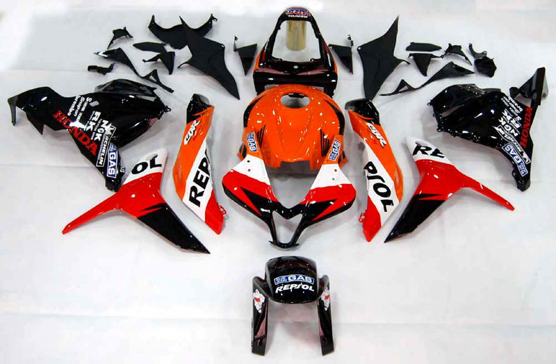 Fairings 2009-2012 Honda CBR 600 RR Black & Orange Repsol  Generic