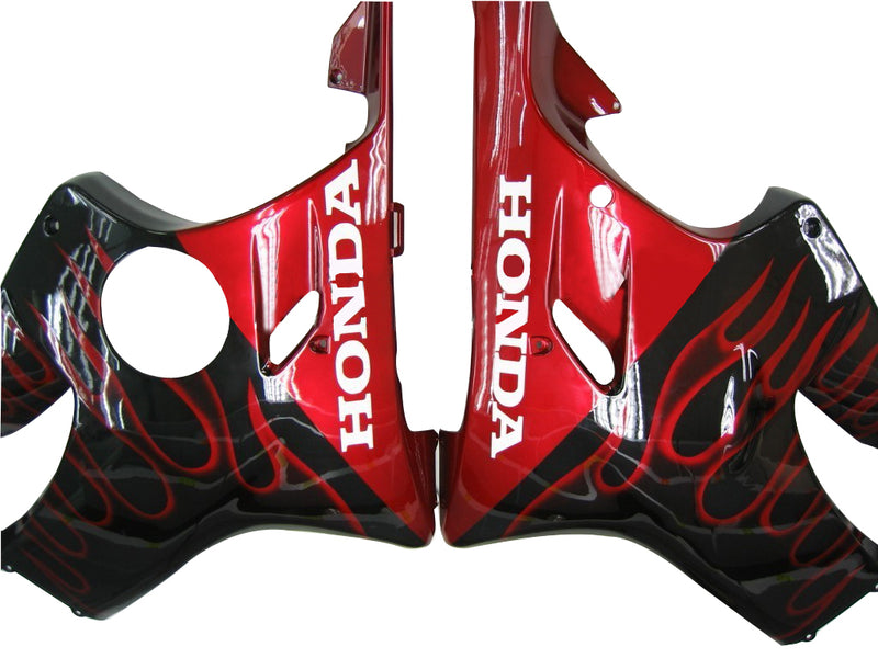 Fairings 2001-2003 Honda CBR 600 F4i Black & Red Flame Racing Generic