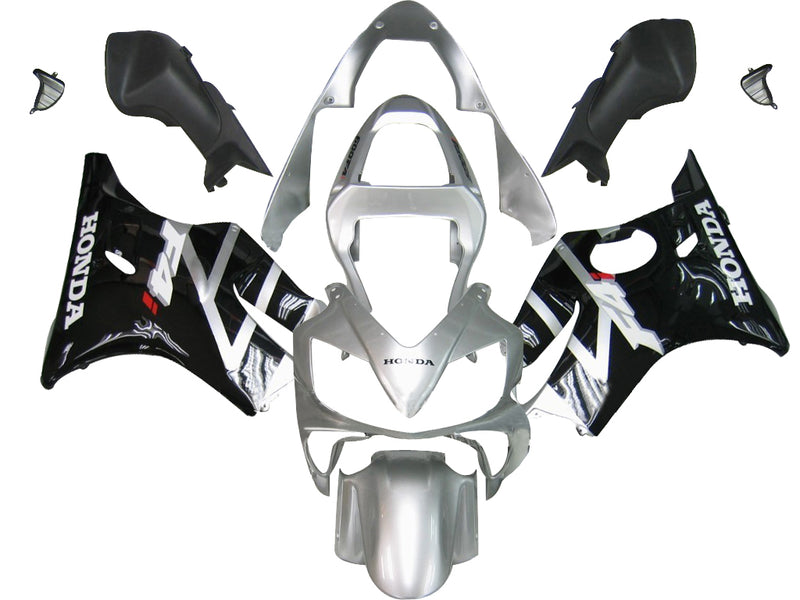 Fairings 2001-2003 Honda CBR 600 F4i Silver & Black F4i Racing Generic