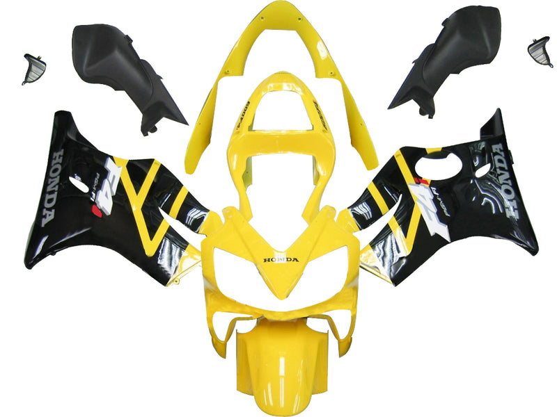 Fairings 2001-2003 Honda CBR 600 F4i Yellow & Black F4i Racing Generic