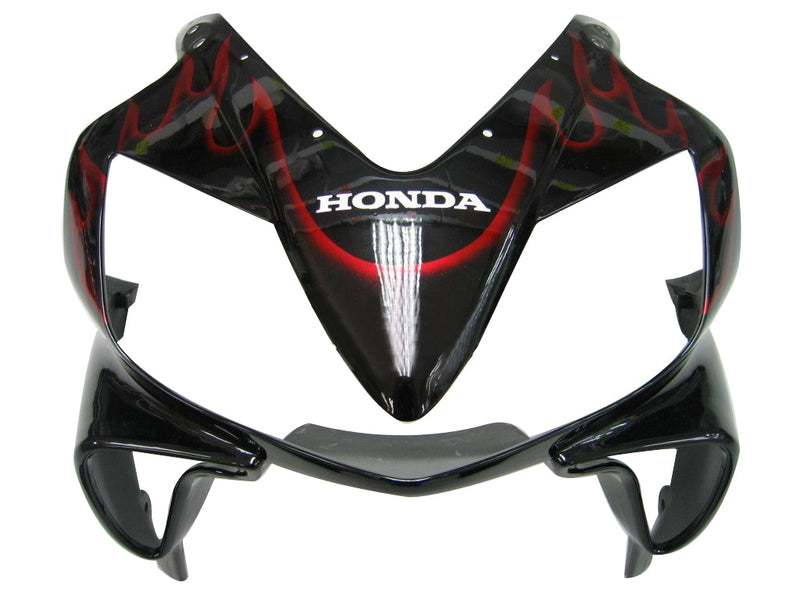 Fairings 2004-2007 Honda CBR 600 F4i Black & Red Flame  Generic