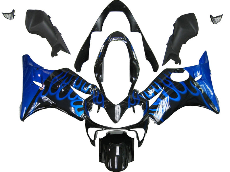 Fairings 2004-2007 Honda CBR 600 F4i Black & Blue Flame  Generic