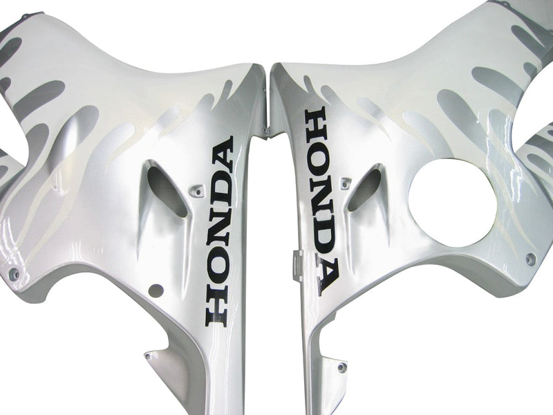 Fairings 2004-2007 Honda CBR 600 F4i Silver & White Flame  Generic