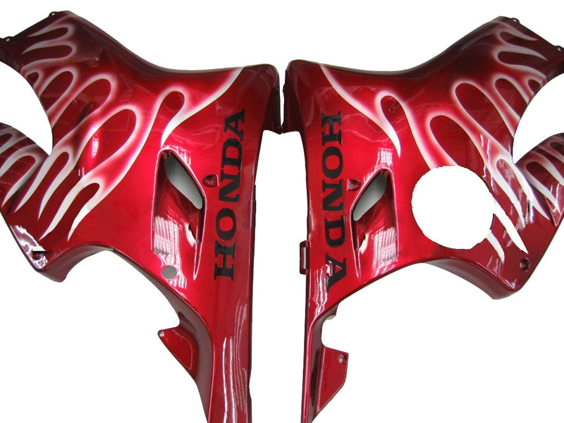 Fairings 2004-2007 Honda CBR 600 F4i Cherry Red & White Flame  Generic