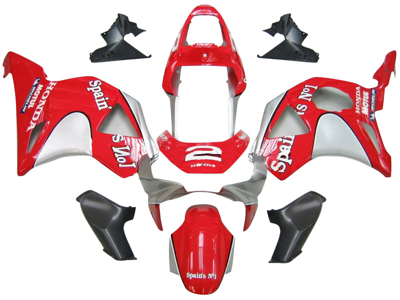 Fairings 2002-2003 Honda CBR 954 RR Red & Silver No.2 Spin's Racing Generic