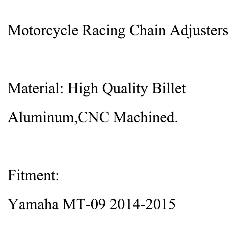 CNC Aluminum Chain Adjusters Tensioners Catena For YAMAHA MT-09 MT09 2014-2015 Generic