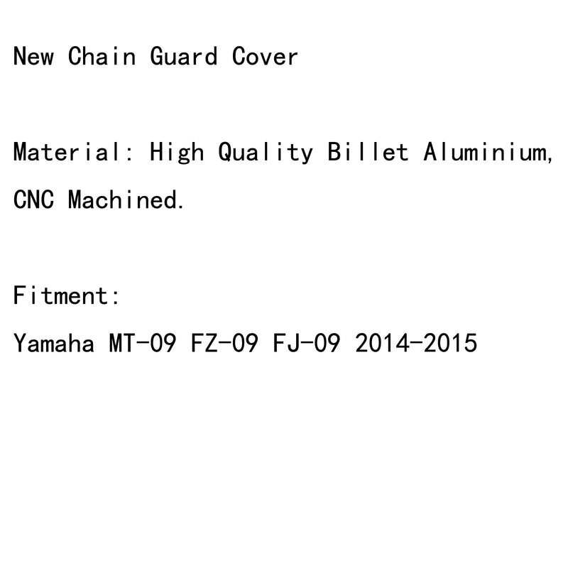 Aluminum Chain Guard Cover Protector For Yamaha MT-09 FZ-09 FJ-09 2014-2015 Generic