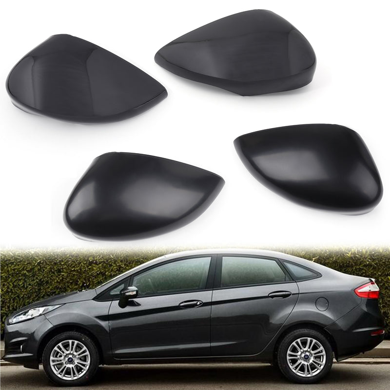 Left/Right Wing Door Side Rearview Mirror Cover Cap For Ford Fiesta 2009-2015