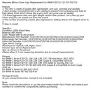 Rearview Mirror Cover Caps Replacement For BMW F20 F21 F22 F23 F30 F32 Generic