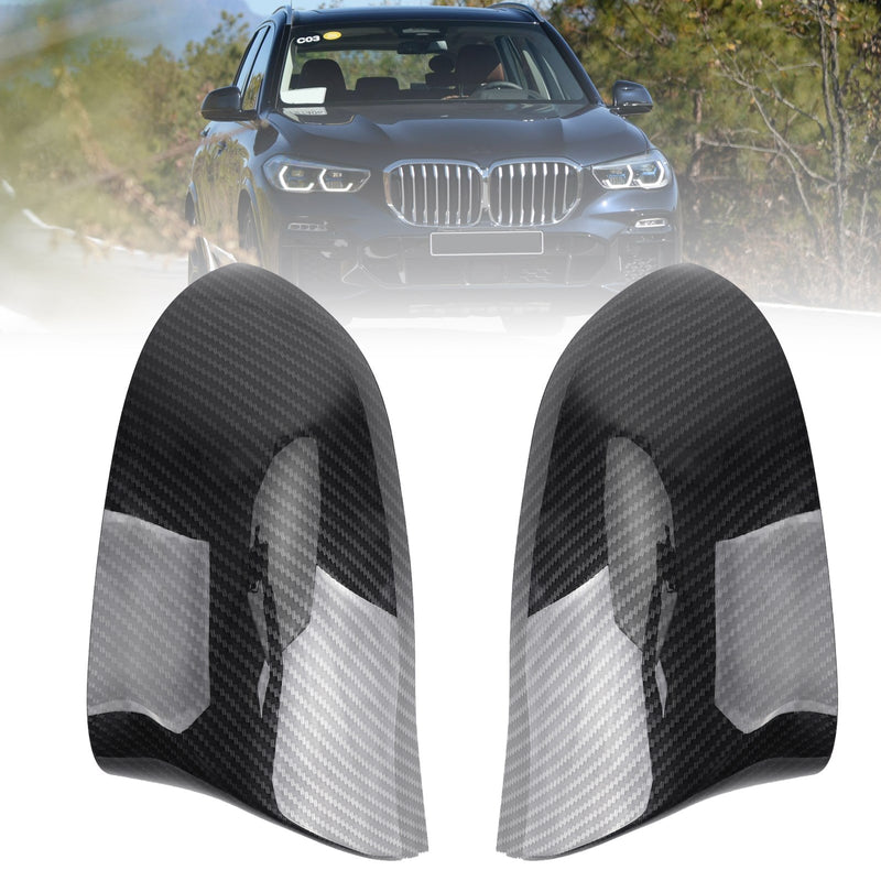 Carbon Side Mirror Cover Caps M Style for BMW X5 F15 X6 F16 28i 35i 2014-2018 Generic