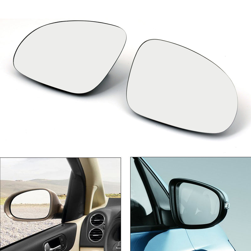 Door Mirror Left&Right Glass Heated W/Holder For VW Golf GTI Jetta MK5 Passat B6