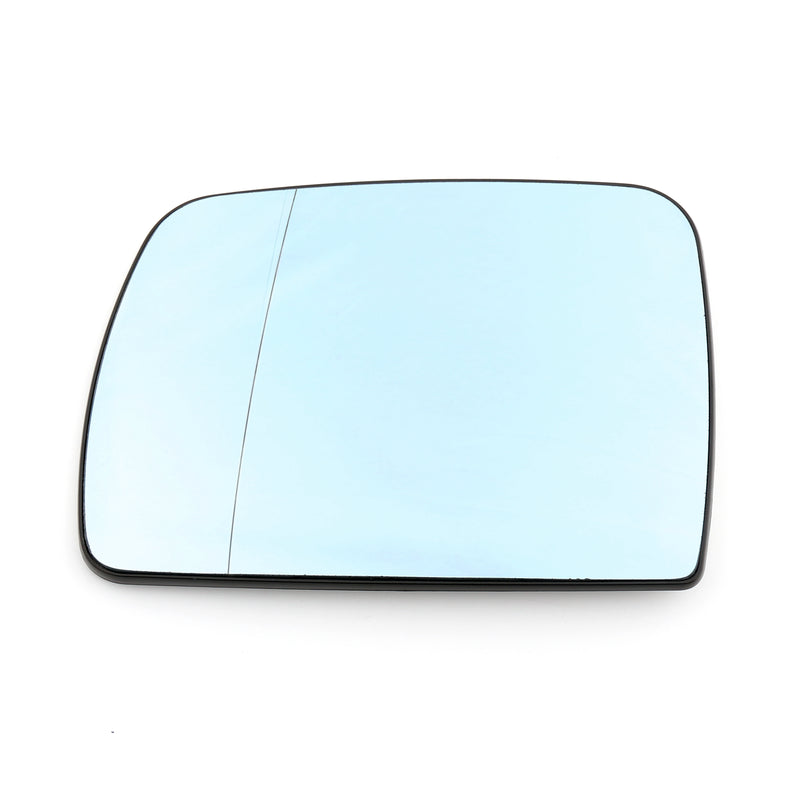Pair Heated Door Blue Mirror Glass and Backing Plate For 99-2006 BMW X5 E53 Generic