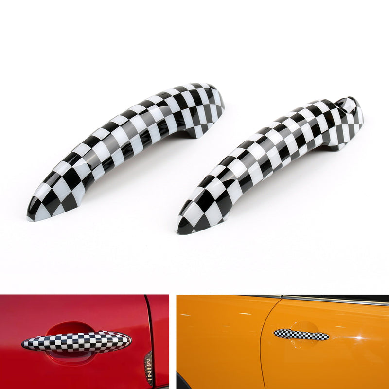 Union Jack UK Flag Checkered Door Handle Cover For Mini Cooper R50 R52 R53 R55 Generic