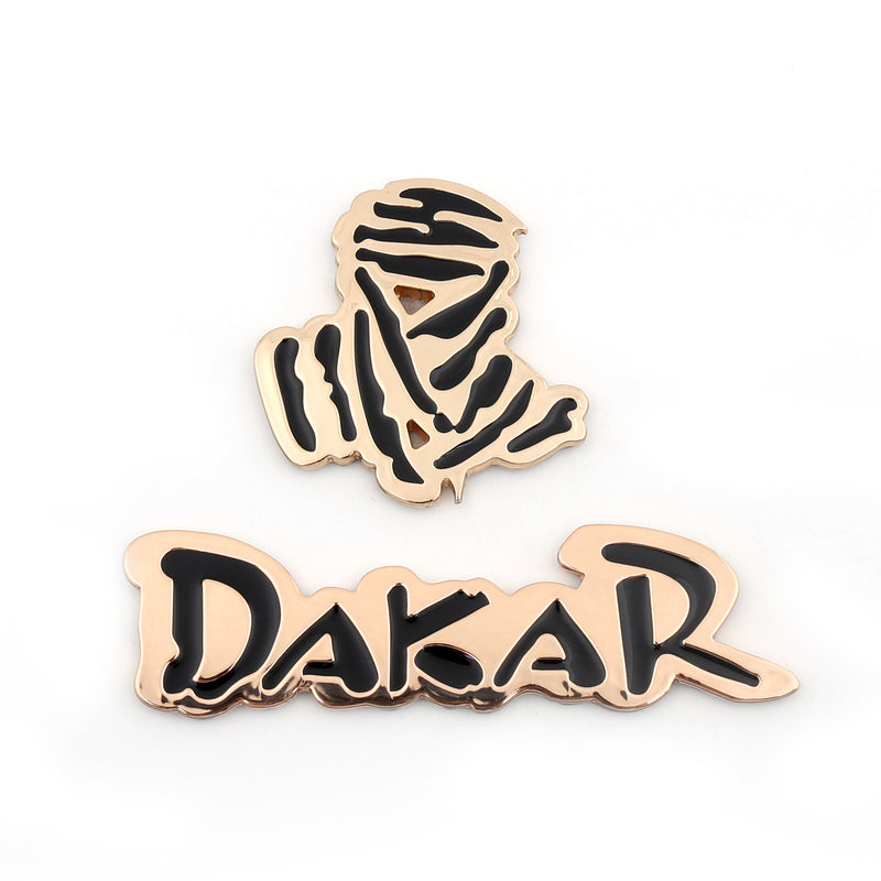 1Pc Metal Car Sticker Badge Suv Cross-Country Dakar Logo Auto Decal Emblem Gold