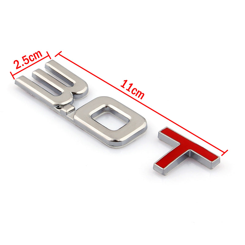 3D Emblem Badge Sticker Decal Chromed Metal 3.0T For Audi A8 Q7 VW Touareg Generic