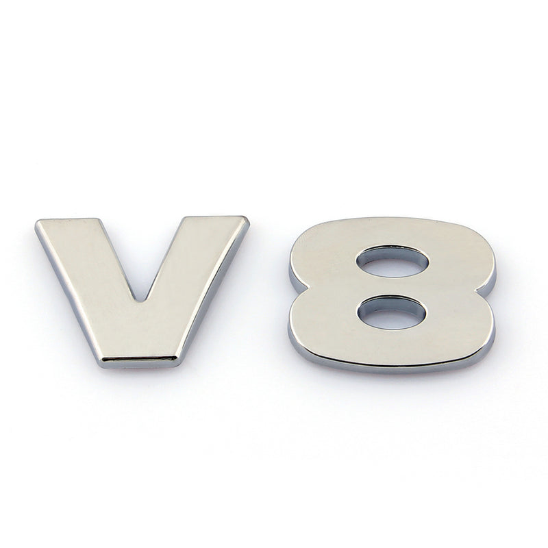 3D Emblem Badge Sticker Decal ABS Plastic V8 For Toyota Land Rover Volkswagen