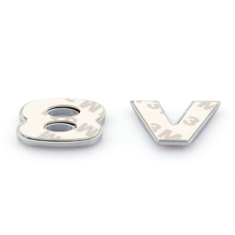 3D Emblem Badge Sticker Decal ABS Plastic V8 For Toyota Land Rover Volkswagen Generic
