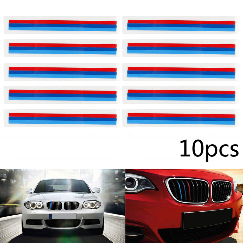 10PCS Front Grille Grill Vinyl Strip Sticker Decal For BMW M3 M5 E46 E60 E90 E92