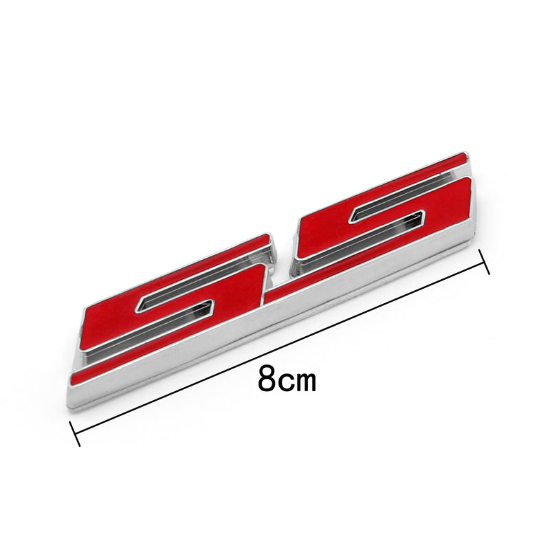 3D Car Auto Emblem Badge Sticker Decal Metal SS Red For Chevrolet Generic
