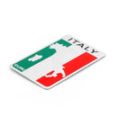Italy Italian Flag Map Car Metal 3D Chrome Emblem Decal Sticker Generic