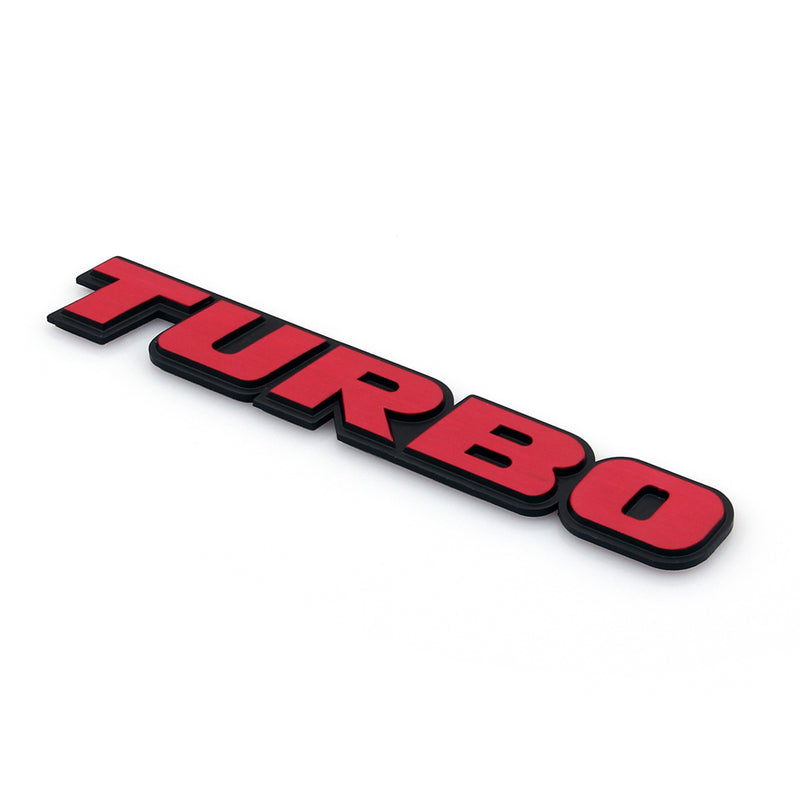 3D Aluminum Emblem Badge Sticker Decal Car Turbo Red For VW Volvo Hyundai Generic