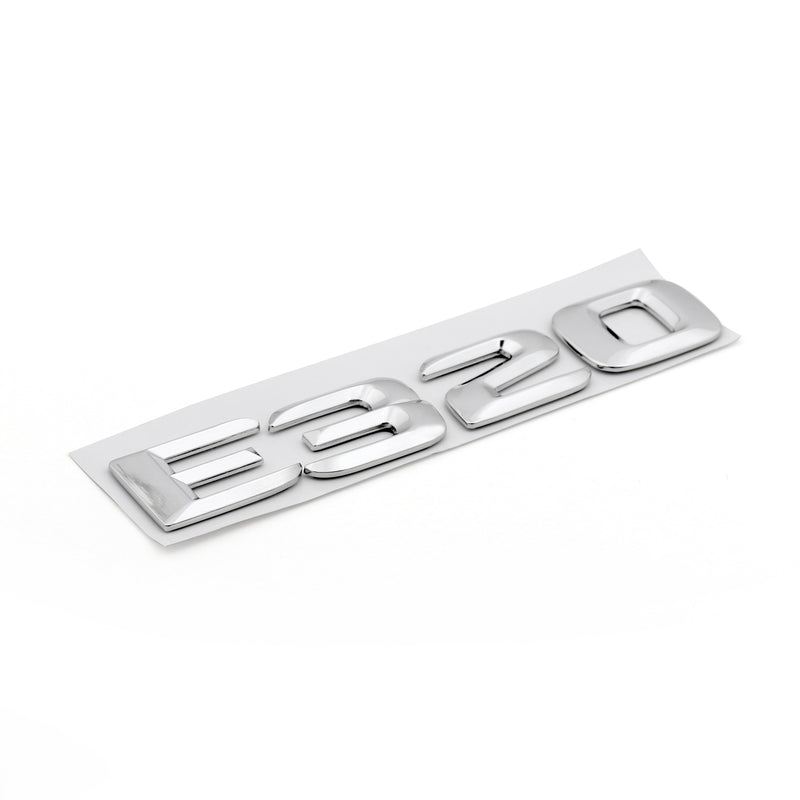 Car Trunk Rear Emblem Badge Letters E320 for W124 W210 W211 E320 Chrome Generic