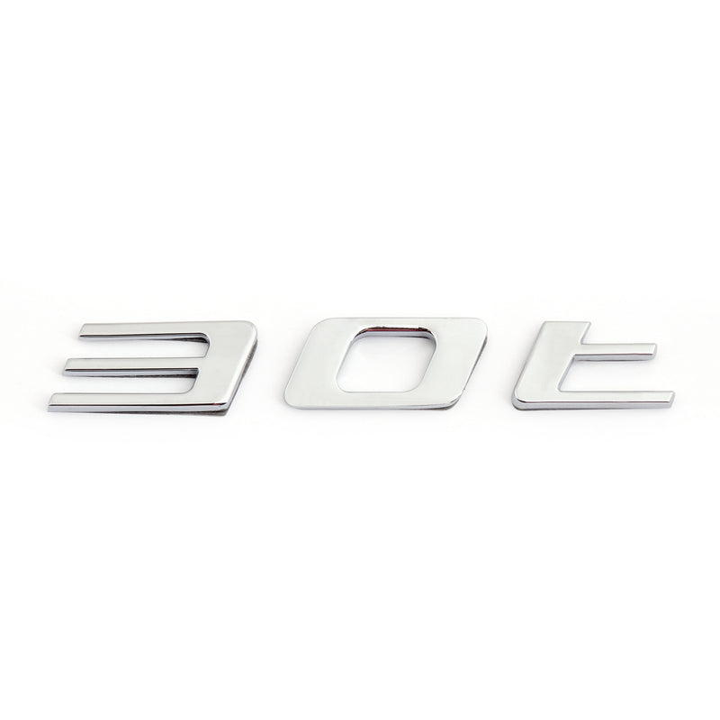 Chrome Letter 20T 25T 30T 35T Car Sticker Auto Rear Decal Emblem Jaguar F-PACE Generic