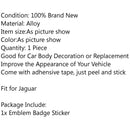 Chrome Letter 20T 25T 30T 35T Car Sticker Auto Rear Decal Emblem Jaguar F-PACE Generic