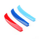 3X Front Bumper Grill Strip ABS Cover Buckle Sticker For BMW 7-Series 9rod 15-16