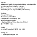 3X Front Bumper Grill Strip ABS Cover Buckle Sticker For BMW 7-Series 9rod 15-16 Generic