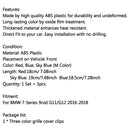 3X Front Bumper Grill Strip ABS Cover Buckle Sticker For BMW 7-Series 9rod 16-18 Generic