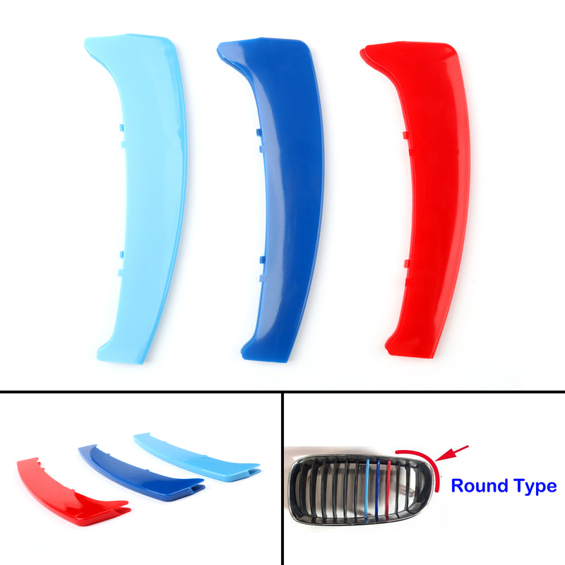 M Color Kidney Grille Bar Cover Stripe Clip Decal For BMW 1 Series E87 2004-2011