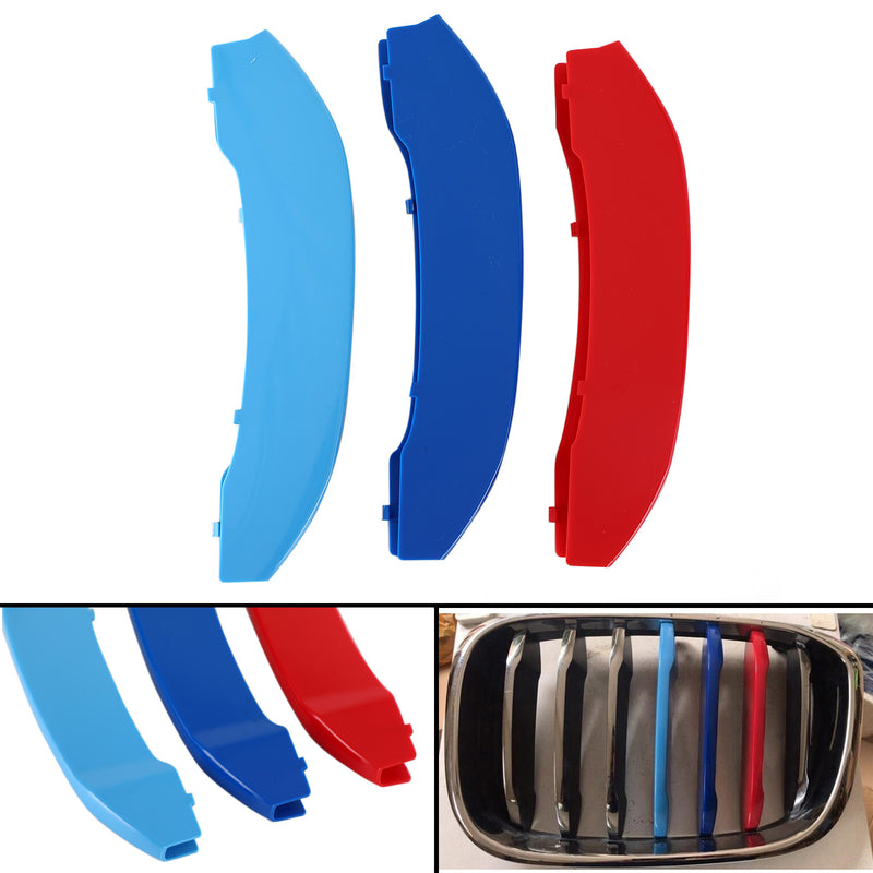 Tri-Colour Front Grille Grill Cover Strips Clip Trim For BMW X3 G01 2018 Generic