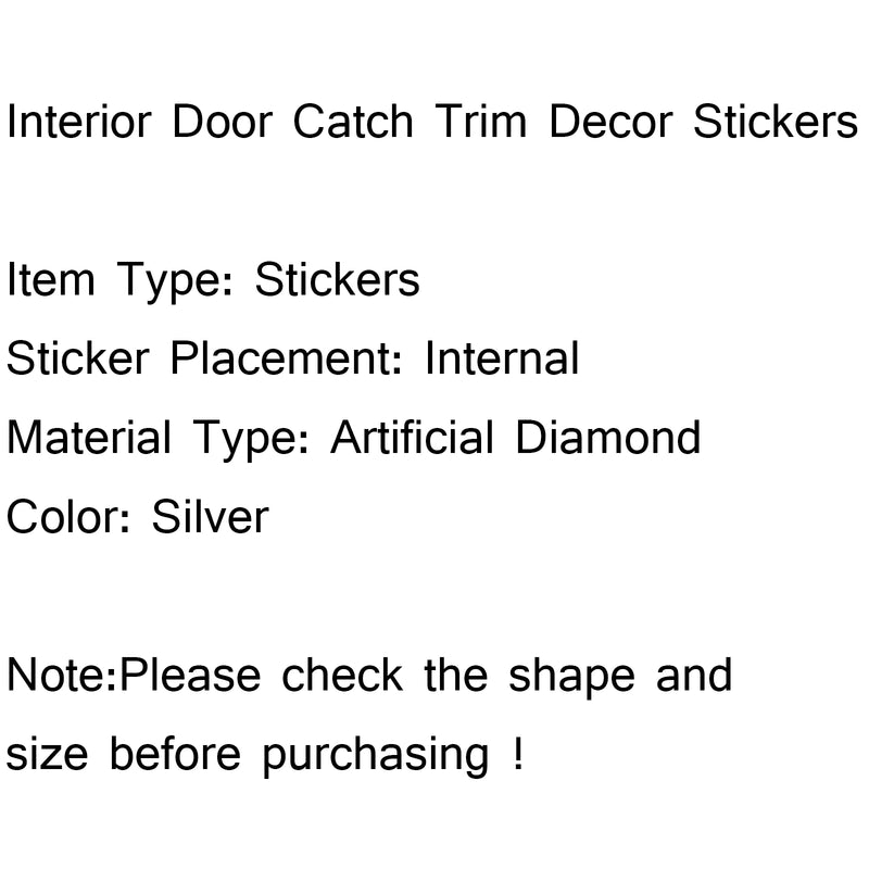 5PCS Diamond Look Interior Door Catch Trim Decor Stickers For Mini Cooper F55 Generic