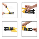 10 Ton Improved Hydraulic Wire Battery Cable Lug Terminal Crimper & 8 Dies
