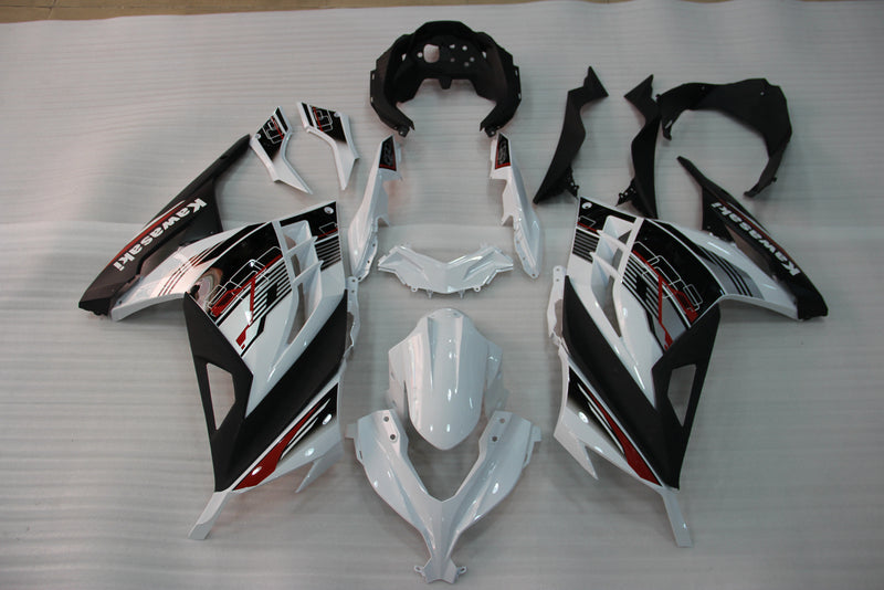 Fairings 2013-2017 Plastics Kawasaki Ninja 300R EX300R White Art Ninja Racing Generic