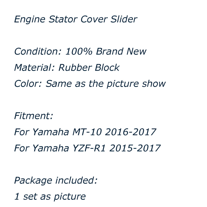 Engine Case Cover Crash Pad Sliders Protector For Yamaha MT-1 FZ 1 R1 16-17 BK