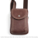 Leather Motorcycle Rider Bike Cycling Waist Hip Bum Fanny Pack Drop Leg Bag