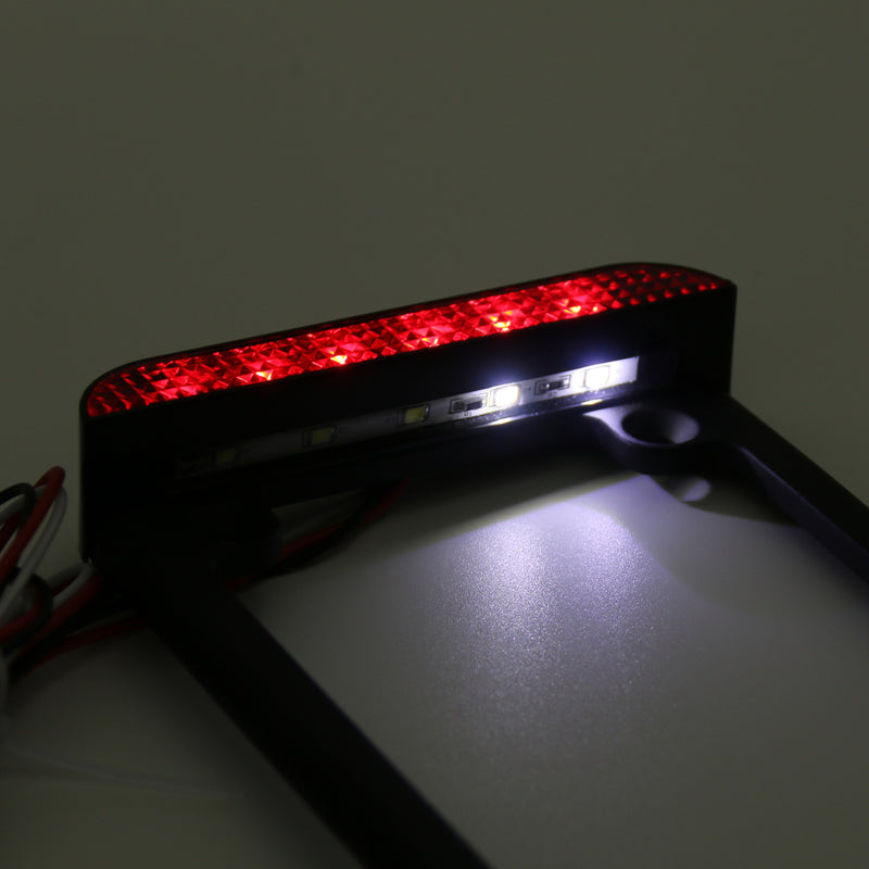 Universal Motorcycle 3 LED License Plate Frame With LED Tail Brake Light Generic