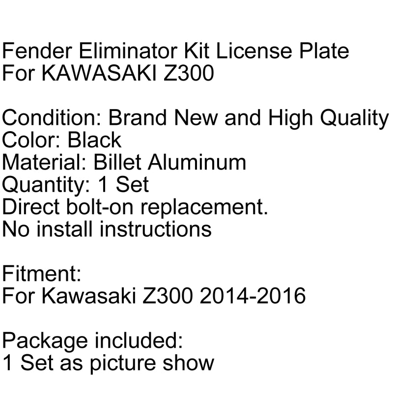Fender Eliminator Kit License Plate Frame For Suzuki GSXR 600 750 2008-2010 Generic