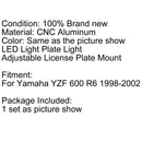 Adjustable License Plate Mount Holder Bracket For Yamaha YZF600 R6 YZF-R6 98-02 Generic