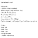 Blk Aluminium Alloy Motorcycle License Plate Holder Bracket For Ducati 848/1098 Generic