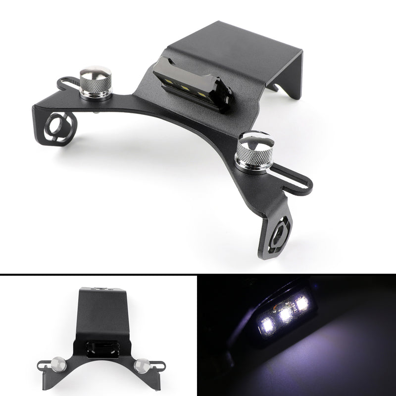 License Plate Bracket Number Holder Plate with 3 LED For Yamaha YZF-R1 2004-2014