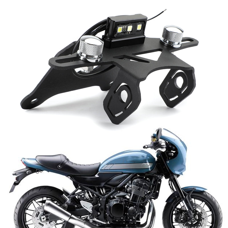 CNC Motorcycle LED License Plate Bracket Holder For Kawasaki Z900RS 2018-2019