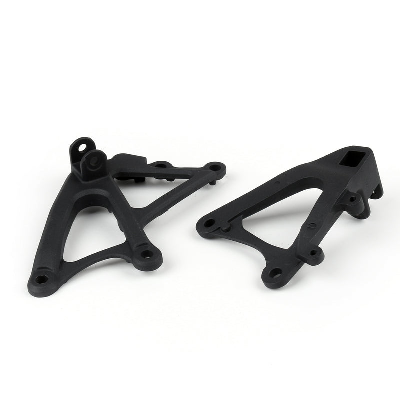 Front Rider Footrest Foot pegs Brackets Set For Yamaha YZF R1 2009-2011 Black Generic